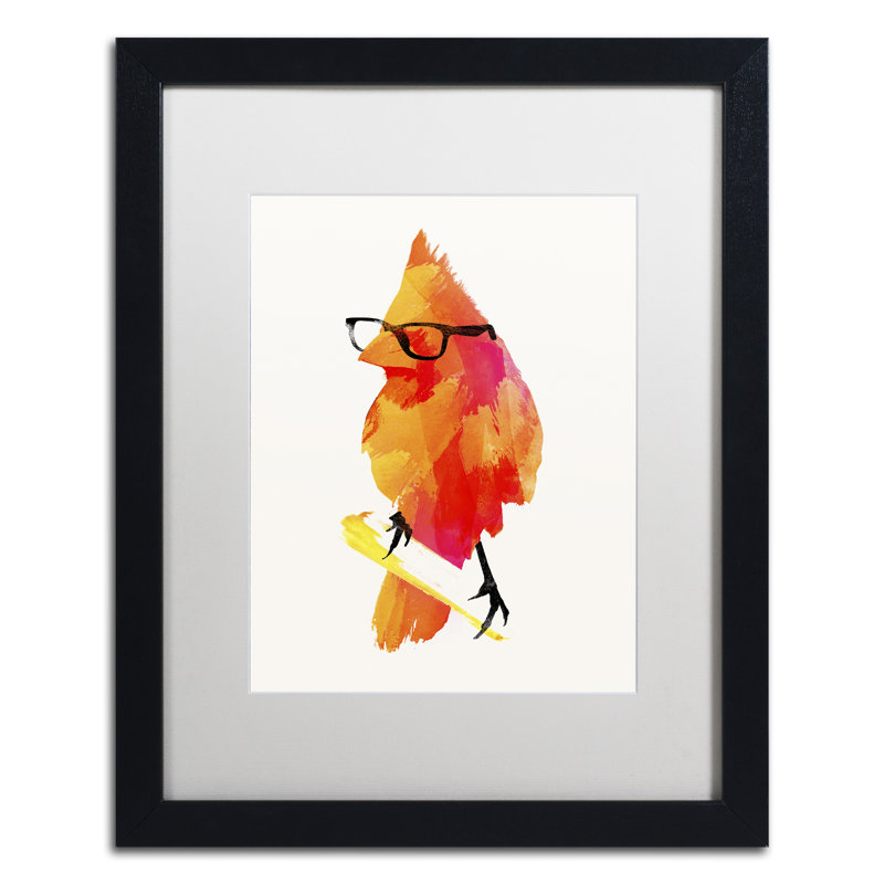 « punk birdy », impression sur toile encadrée, Blanc, H 20 po x l 16 po x P 0,5 po