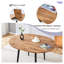 Ensemble de table de salle à manger moderne extensible avec 4 chaises en polyuréthane gris clair - meubles de cuisine convertibles ronds à ovales-289558452-289558455