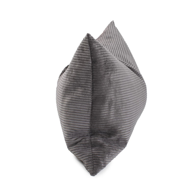 Coussin décoratif - Insert en polyester, Gris anthracite, H 14 po x l 22 po, Rectangulaire