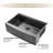 33" L x 22" W Farmhouse Workstation Gunmetal Black Kitchen Sink 16 Gauge Stainless Steel Kitchen Sink