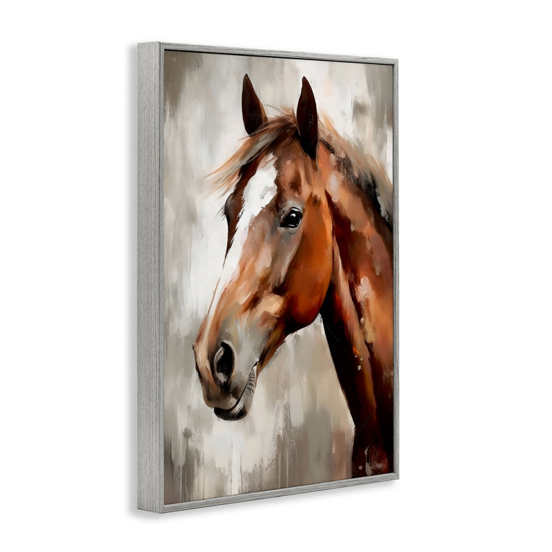 Portrait de poney au chocolat, estampe numérique, design by Creative Studio, H 24 po x l 16 po, Estampe numérique Farmhouse