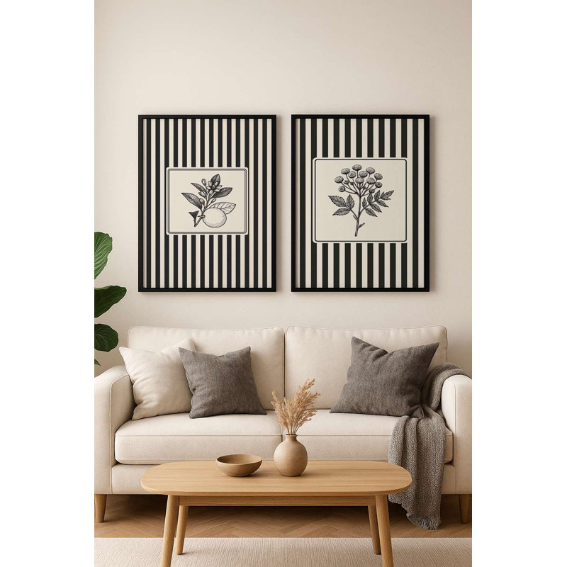 Élégantes peintures décoratives en panneau de fibres à densité moyenne (2 pièces), 11,8 po x 15,7 po | 100% panneau de fibres à densité moyenne de 3 mm d'épaisseur, structure en bois massif (0,98 pouce d'épaisseur) | Parfait pour le décor du salon et de la chambre à coucher, design élégant et moderne