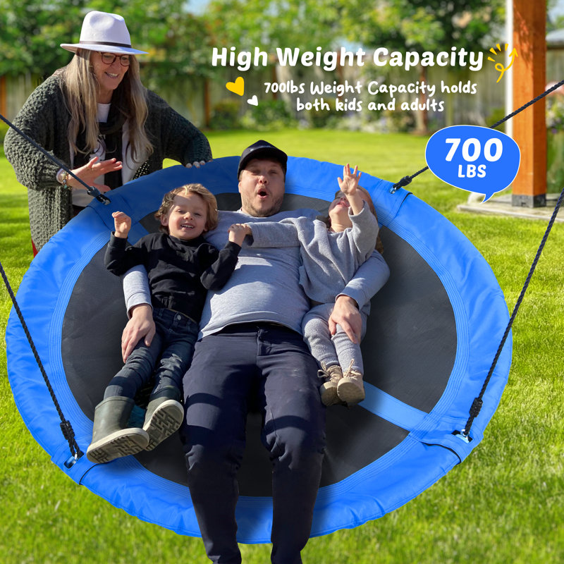 Grande balançoire pour soucoupe 60 "pour enfants adultes 60" , Bleu