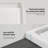 OVE Decors 48" x 34" Rectangle Shower Base Pan, White Acrylic, Hidden Side Drain, Reversible Design