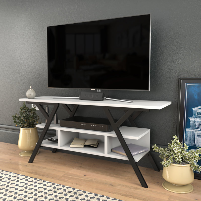 Airalyn TV Stand for TVs up to 50", Black/White