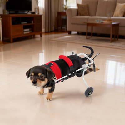 Adjustable 2 Wheels Pet Wheelchair Lightweight Cat Wheelchair for The Back Legs of Aging, Disabled, Injured, Arthritis, Weak Pets (S)