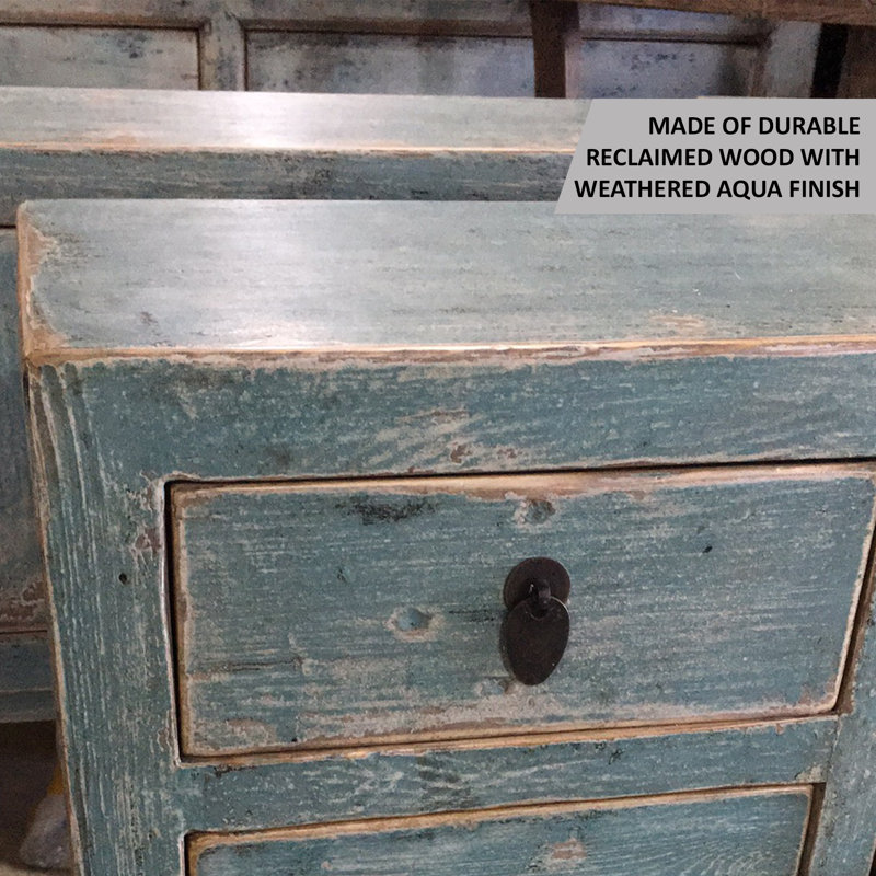 39'' Console Table, Soft Aqua