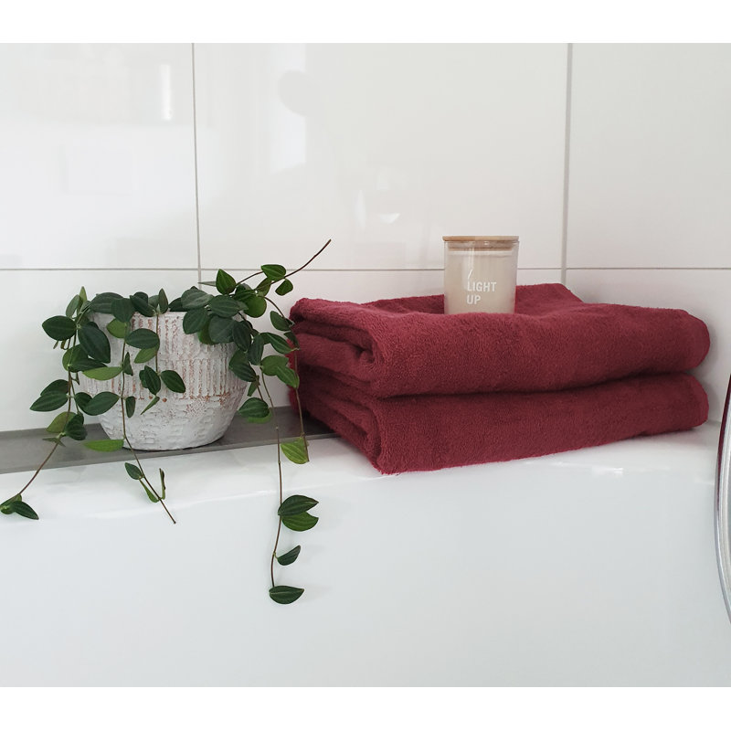 Midweight Bath Towel, Bordeaux