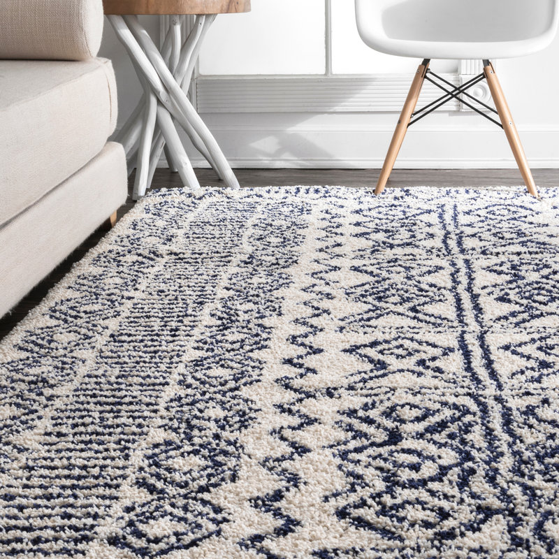 Tapis bleu marine Lowenthal, Rectangle 5 pi x 8 pi
