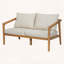 Causeuse d'extérieur moderne en bois d'acacia