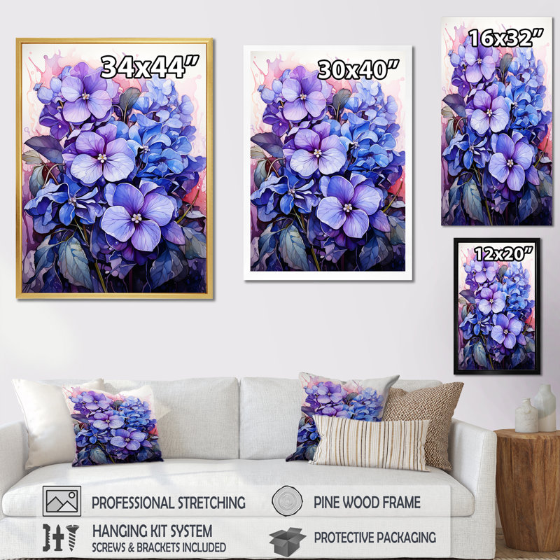 Enchantement violacé, Toile tendue, 32" H x 24" W