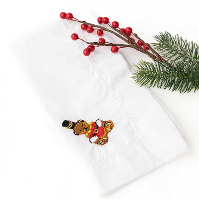 Serviette de table brodée Teddy Bear