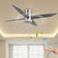 Ventilateur de plafond encastré 52 po avec moteur CC réversible, lumière DEL 3 couleurs et télécommande, 4 pales en bois-1540099544-1540099535
