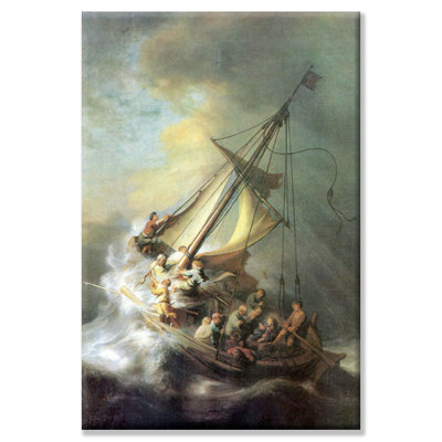 «Christ in a tempête sur la mer de Galilée», reproduction d'art sur toile tendue