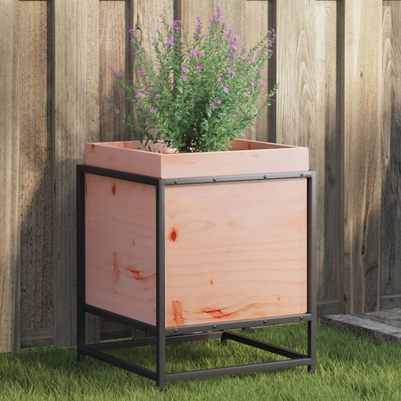 Planter Box,  Wax Brown, 50cm H x 40cm W x 40cm D
