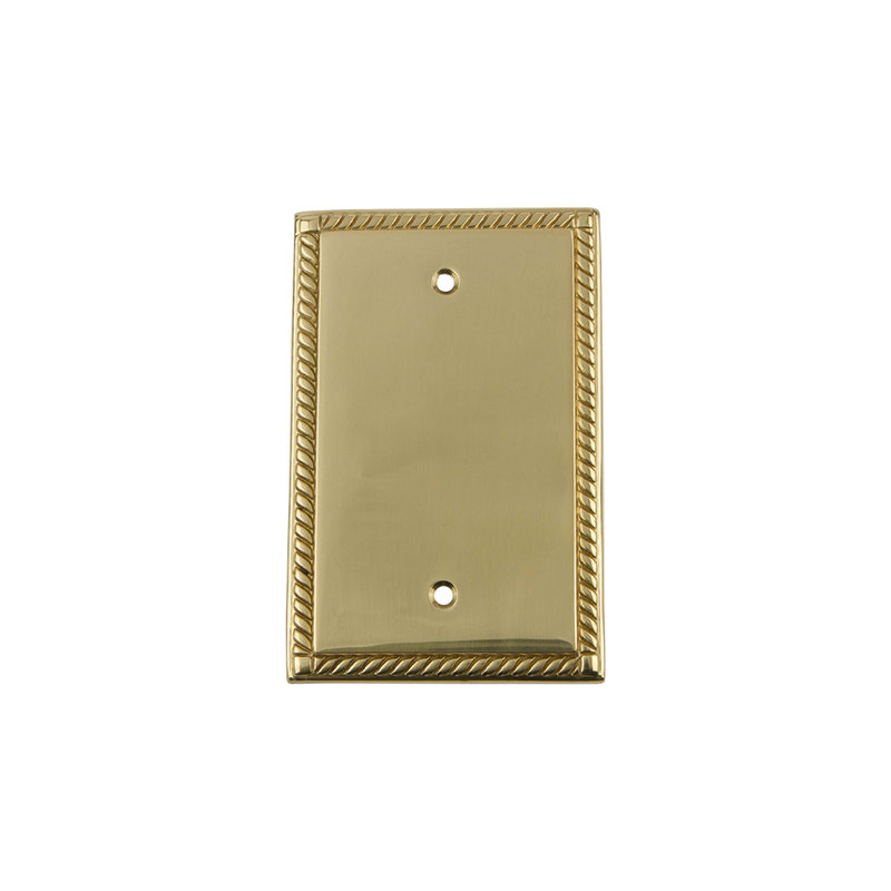 Rope Blank Wall Plate, Polished Brass