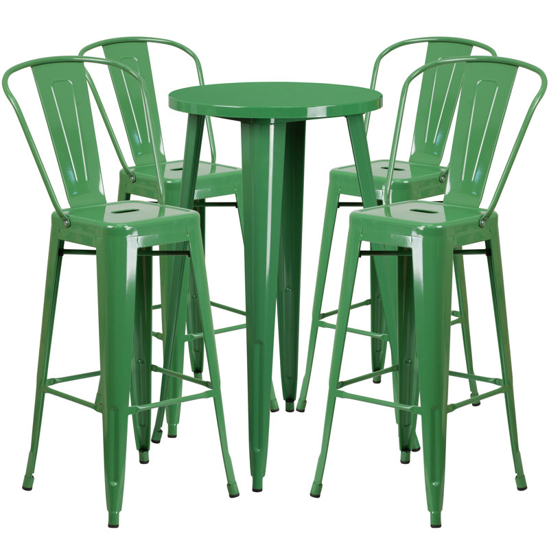 Ensemble de tables de bar Williamston, Vert, H 41 po x l 30 po x L 30 po