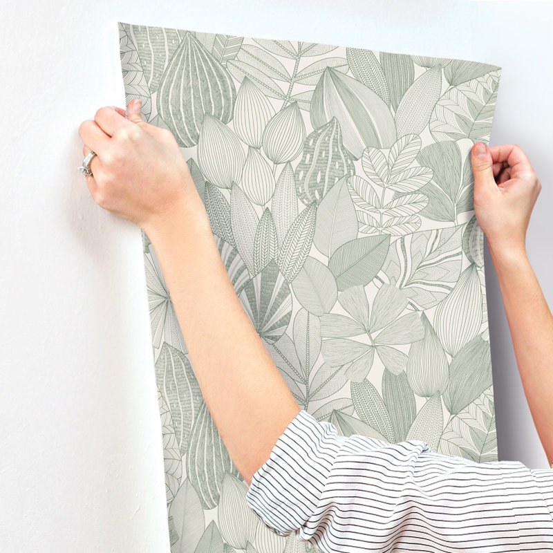 Mathias Green Botanical Wallpaper, Green