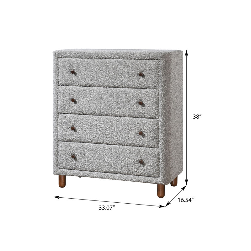 Commode rembourrée 4 tiroirs
