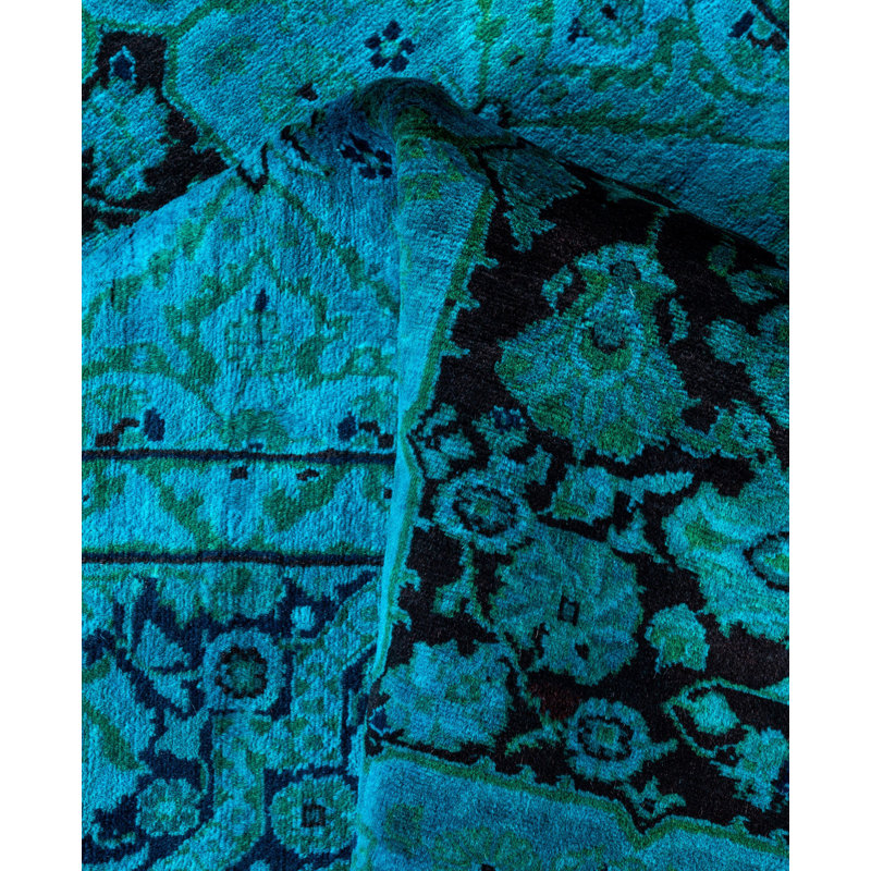Overdyed One-of-a-Kind 4' 1" X 6' 1" Hand Knotted Area Rug