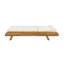 Chaise longue de patio en bois d'acacia Erich avec dossier réglable et coussin triple-1720554386