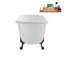 Baignoire de trempage sur pieds en acrylique 57 "avec drain, pattes et plateau en bambou 57" Streamline-83636145-83636131