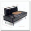 Banc de bout moderne de 55 po de large avec revêtement en similicuir et table d'appoint-1163230236