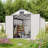 8 FT.W x 10 FT.D Outdoor Resin Storage Shed with Floor, Large Tool Sheds