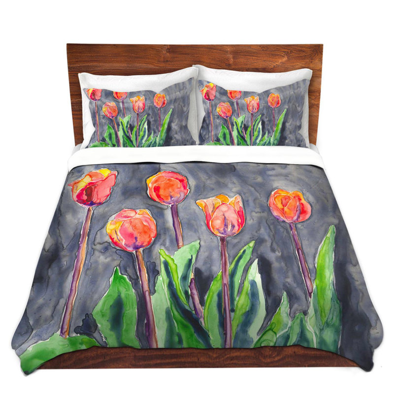  Housses de couette en microfibre Brazen Design Studio Tulips, Grand