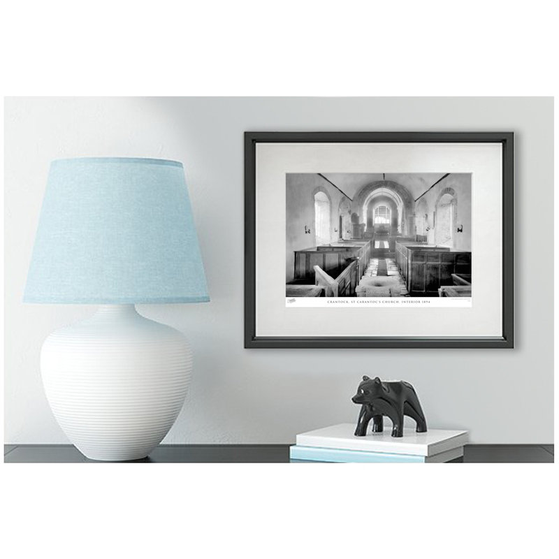Crantock, St Carantocs Church, Interior 1894 1 Piece Single Picture Frame Wall Art, 28cm H x 36cm W x 2.3cm D