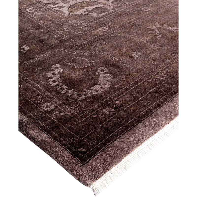Overdyed One-of-a-Kind 9' 3" X 12' 2" Hand Knotted Area Rug