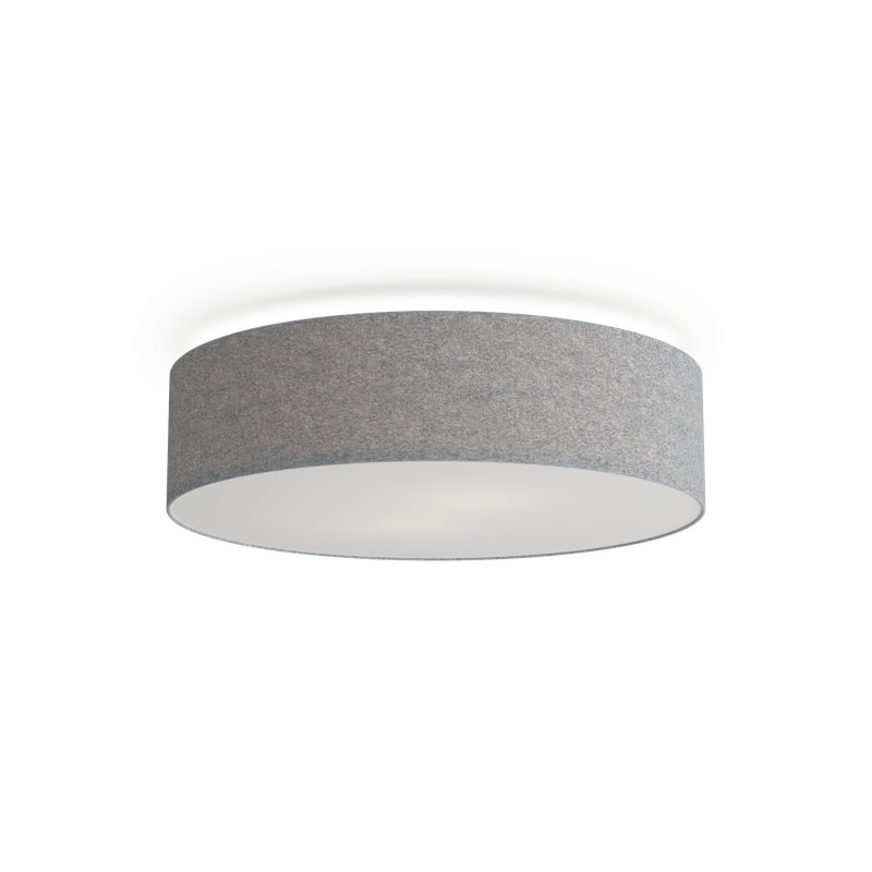 Fabric Flush Mount, 14.2cm H x 44cm W x 44cm D, Grey