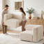 Canapé modulaire profond en chenille avec repose-pieds mobile-258325464