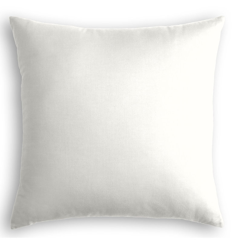 Housse de coussin carrée, 16 po x 16 po, Crème, Duvet