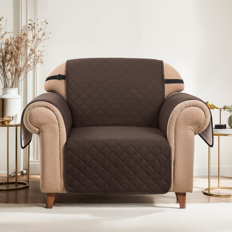 Ayalisse square/rectangular cushion armchair cover, Café, H 76 po x l 23 po x P 22 po