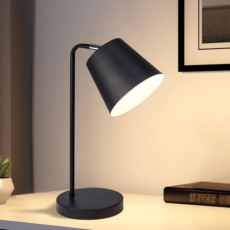 Lampe de bureau en métal Ziyona, Noir
