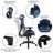 Office Chair with Synchro-Tilt, Adjustable Headrest, Lumbar Support, and Pivot Arms-1588517707