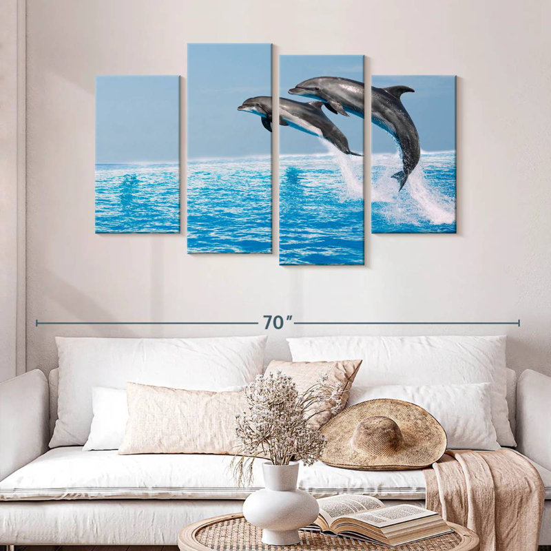 Brampt Two Leaping Dolphins, 32'' H x 52'' W