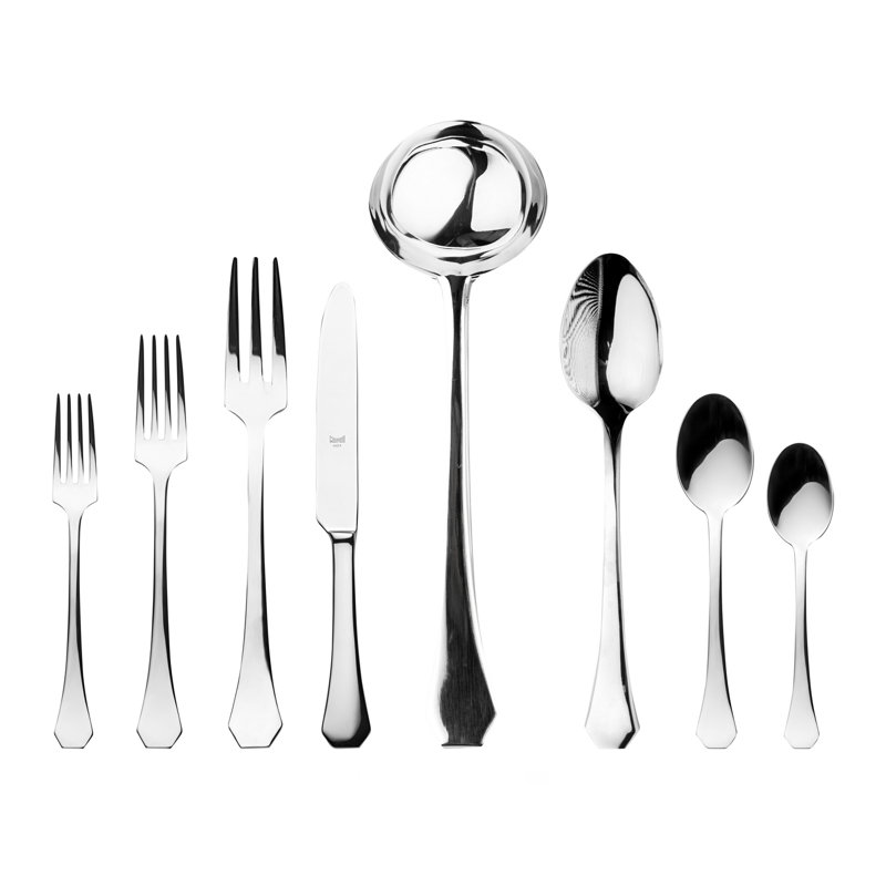 Moretto Flatware Set - 43 Pieces - Stainless Steel, Stainless Steel