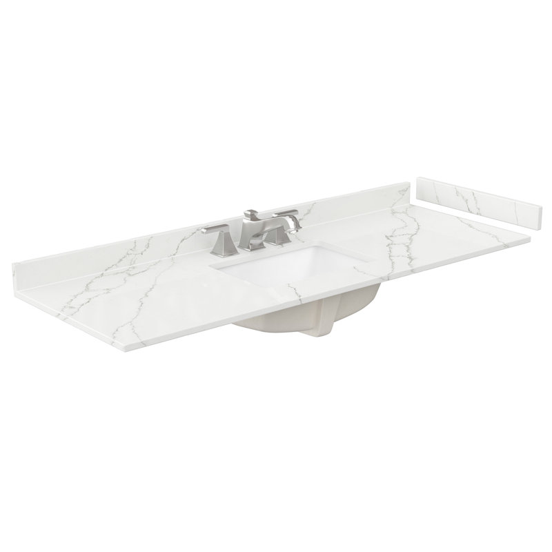Strada 60'' W Single Vanity, Dark Gray, Giotto Quartz, Brushed Nickel