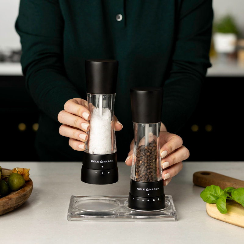 Brand No Power Source Required / Manual Salt & Pepper Mill Set, Black