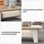 Bureau de direction en L 86,61 "de couleur naturelle et beige, 2 tiroirs avec une combinaison-909239376