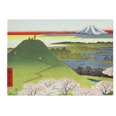 Tempered Glass New Fuji Meguro by Utagawa Hiroshige Chopping Board