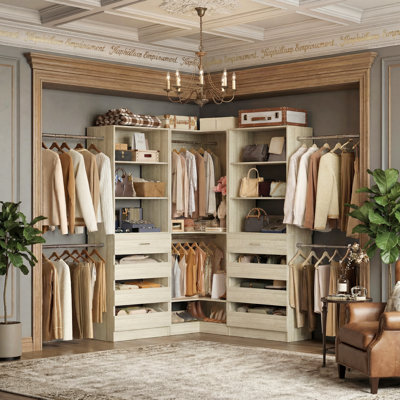 10 Ft.  Modular Closet Storage System With 10 Hanging Rods