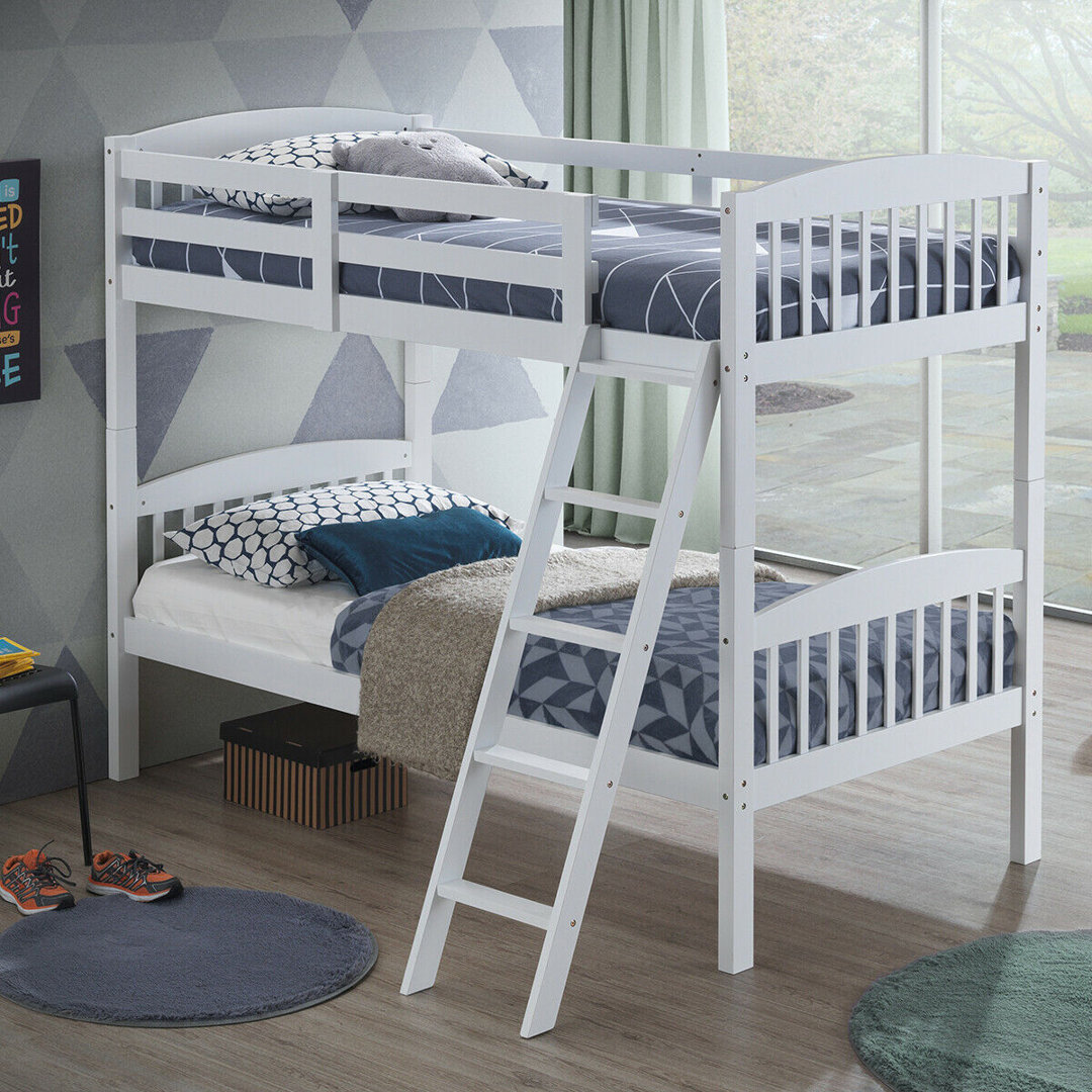 Maumee Twin Solid Wood Bunk Bed by Harriet Bee Harriet Bee Bed Frame 