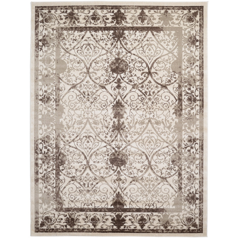 Tapis oriental beige / brun Ade, Rectangle 3 pi 3 po x 5 pi 3 po
