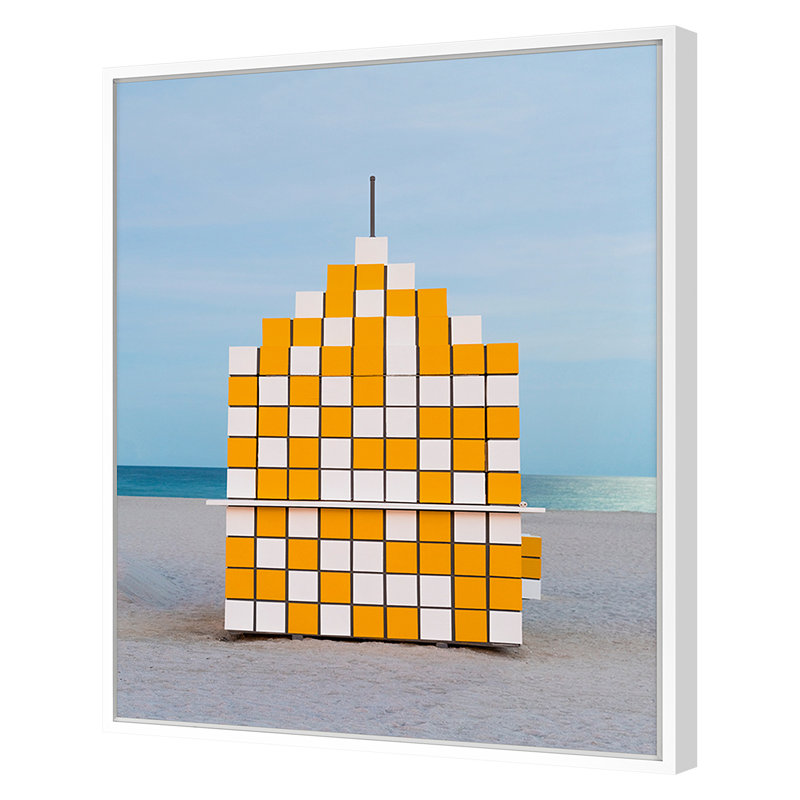 Beach Stand 8 Print by Kwak, Tommy, White Single Picture Framed, 34" H x 28" W x 1.25" D