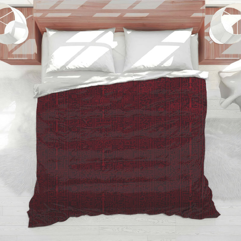 Intricate Linework Pattern Comforter, Twin