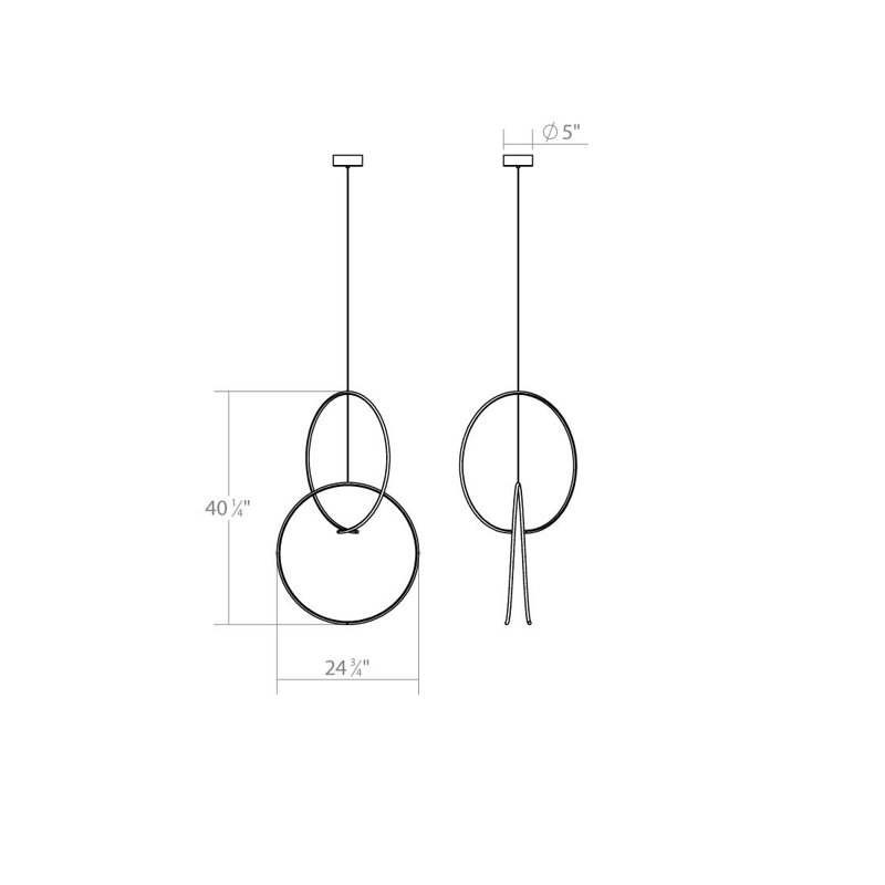 Torc 2 - Light LED Chandelier, Satin White