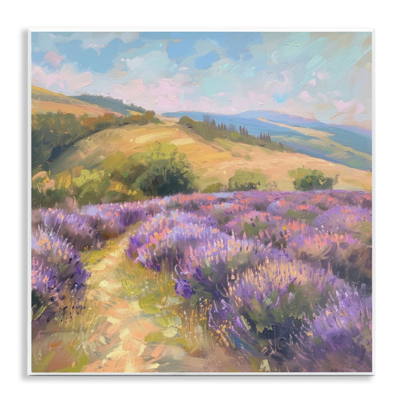 Lavender Field Hills Wall Plaque, design by LSR Creative Studio